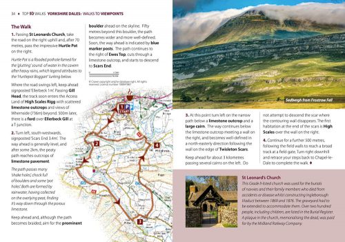 Top 10 walks: Yorkshire Dales National Park: walks to Viewpoints - sample map spread