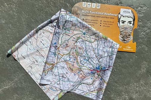 Castleton, Peak District 1:25,000 OS map, snood, buff, neck tube, neck gaiter, scarf