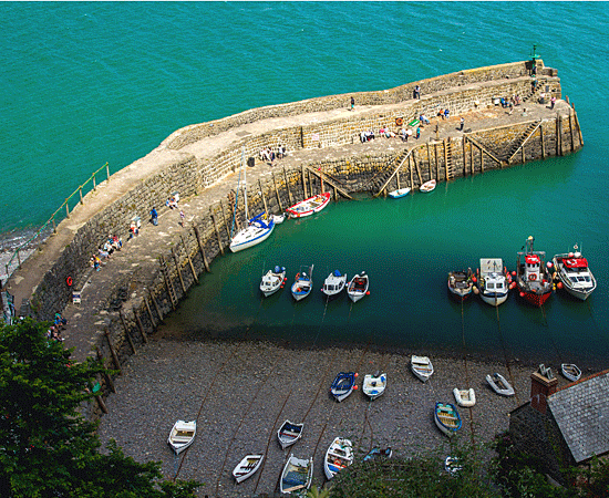 Clovelly Harbour on the South West Coast Path