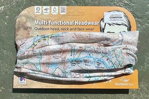 Coniston Fells, Lake District OS 1:25,000 map, snood, buff, neck tube, neck gaiter, scarf