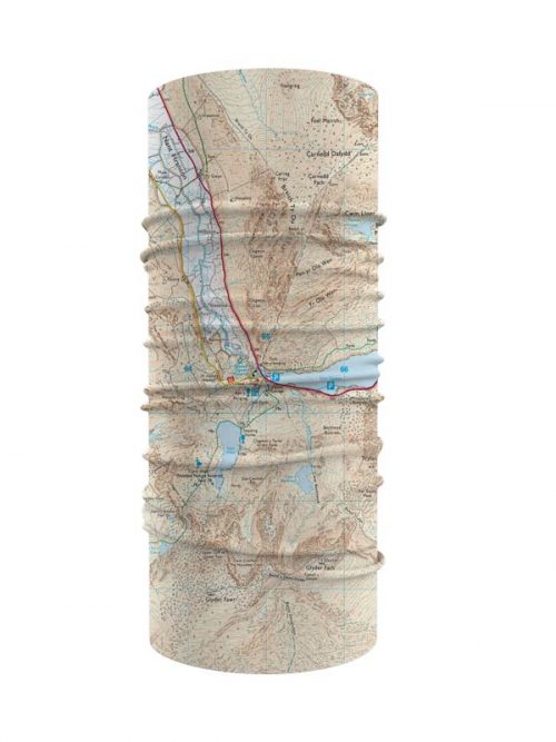 Ogwen Valley Snowdonia 25K OS map snood, neck tube, gaiter, buff, scarf, neck warmer
